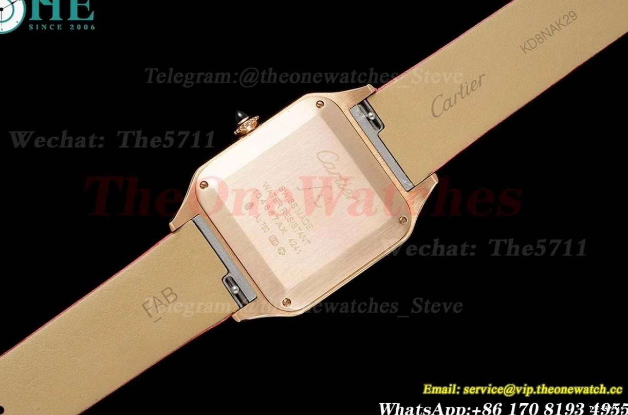 Dial SA Dia Dumont Quartz Red Silver AF RG Santos 0510